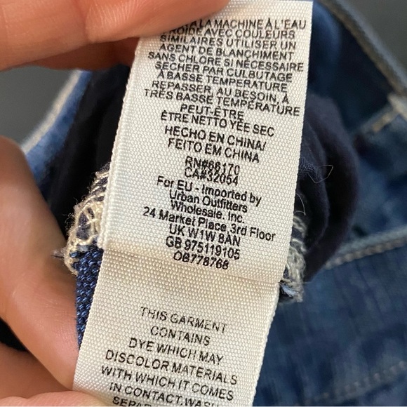 Free People We The Free Straight Leg Denim Cargo Utility Jeans Size 27 - Picture 7 of 10